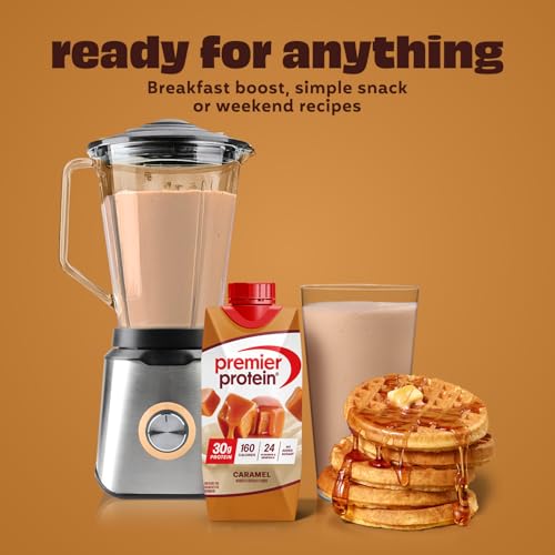 Premier Protein Shake, Caramel, 30g Protein, 11 fl oz, Pack of 12 (Packaging May Vary)
