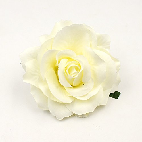 Artificial Flowers Fake Flowers Big Silk Flowers Blooming Fake Roses Head Wedding Decoration Diy Party Festival Home Decor Wreath Gift Scrapbooking Craft Fake Roses Flowers Decor 8Pcs 10Cm (Burgundy) #TOP4