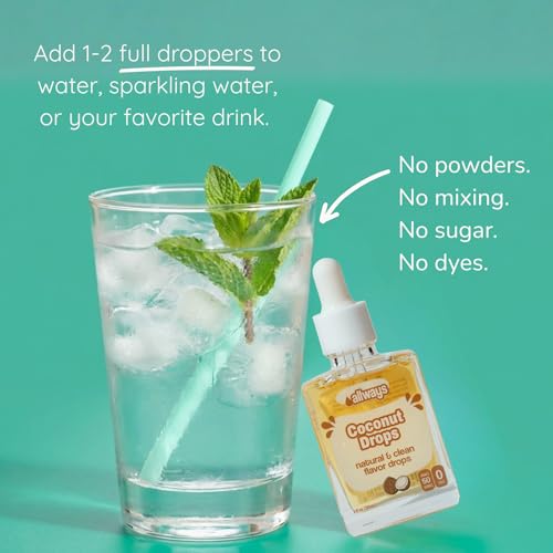 Image of Allways Drops Coconut Water Enhancer | Sugar Free | 50 Servings