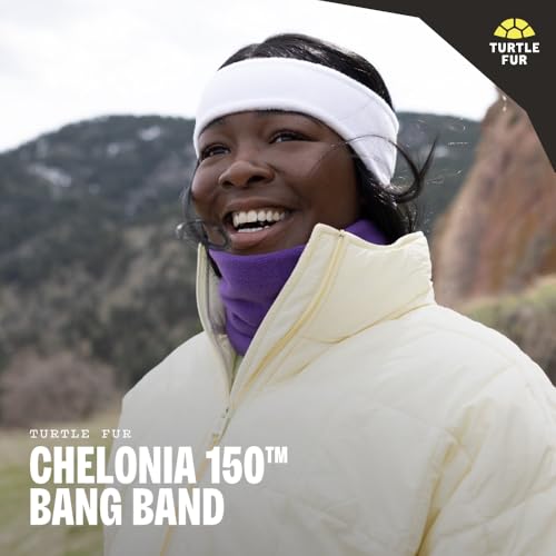 Turtle Fur Bang Band - Warm Headbands for Men and Women Made with Soft, Moisture-Wicking Fleece with Extra Width at Ears, Black
