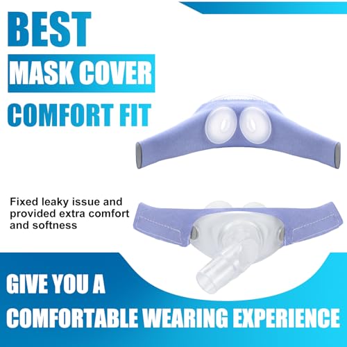 Image of Nuanchu 12 Pcs Nasal Pillow Liner for CPAP Cushion Nasal Cushion Pillow Covers Cotton Liners Skin Sleep Protector Compatible Comfort Reusable Reduce Noisy Air Leaks and Irritation (Blue)