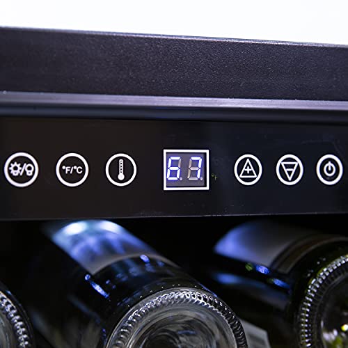 Avanti Wcf281E3Ss Wine Cooler Designer Series Freestanding Or Built In Refrigerator, Holds Up To 28 Bottles, Stainless Steel Construction And Led Lighting #TOP3