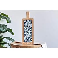 Little Creations - DIY mozaïek knutselset volwassenen oudroze | 1x serveerschaal & 4 x onderzetters | complete set van mozaïekstenen en hout | zelf vormgeven en knutselen