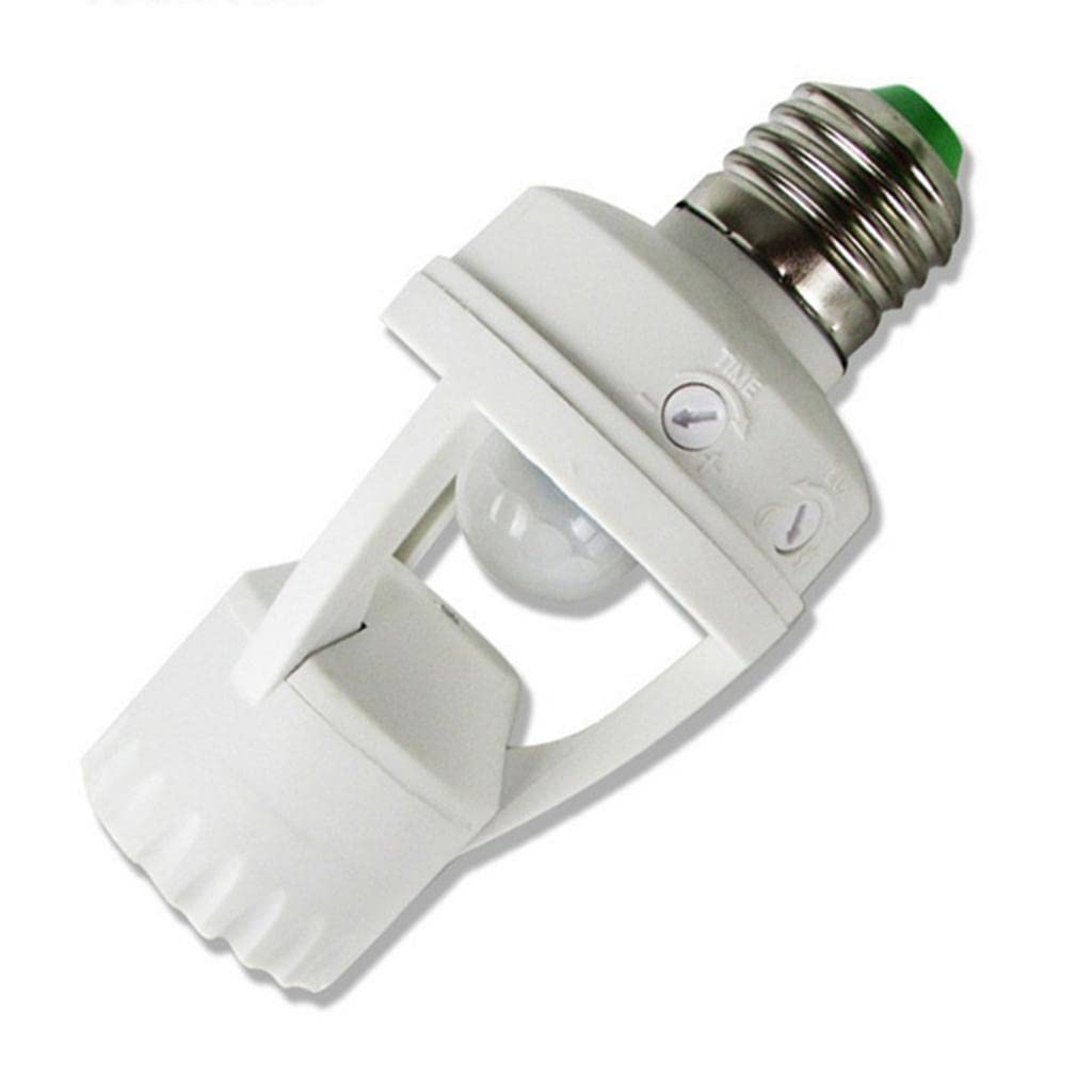calandis 2 piece infrared motion sensor detector lamp bulb holder led light bulb stand base socket e27, lighting parts & accessories, lamps lighting & ceiling fans, home & garden