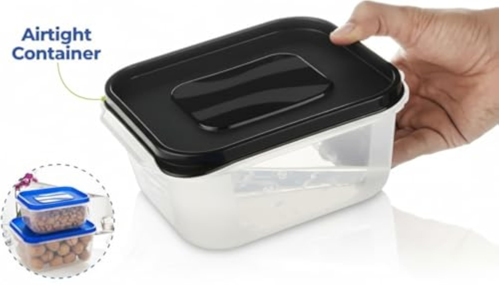 Food Storage Boxes Set of 3, Airtight Kitchen Containers