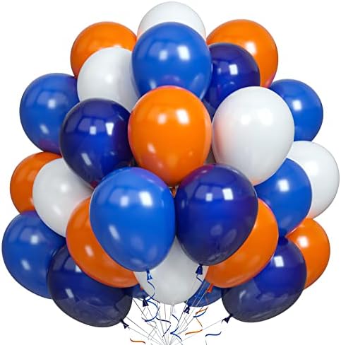 Blue Macaron Balloons, 30 Pcs Latex Macaron blue Balloons, Metallic Light Blue Balloons, Sliver Balloons Set with Ribbon for Birthday Party Decorations, Party Supplies, Baby Shower