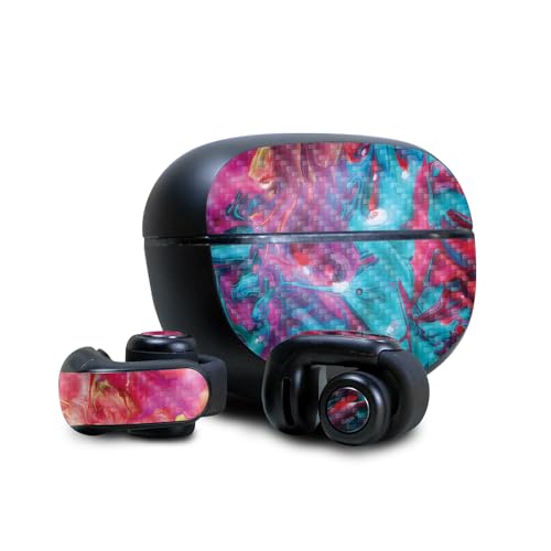 Image of Carbon Fiber Skin Compatible with Bose Ultra Open Earbuds - Paint Party - Premium 3M Vinyl Protective Wrap Decal Cover - Easy to Apply | Crafted in The USA by MightySkins