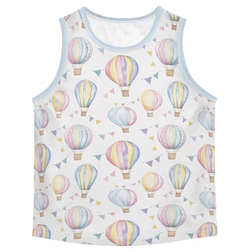 Baby Boys Sleeveless Tank Top Hot Air Balloon Toddler Athletic Vest 3-10T
