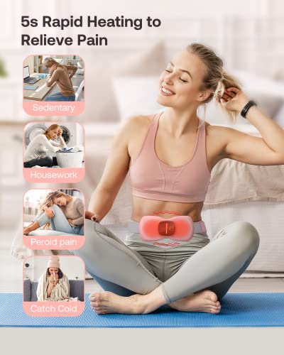 Latumab Heating Pads For Cramps, Portable Cordless Menstrual Heating Pad, Period Pain Relief Heating Pad With 3 Heat Levels And 3 Massage Modes, Back Or Belly Heating Pad, Ideal Gifts For Women, Girls #TOP2