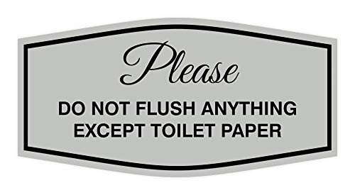 Panneau de papier toilette pour éviter les canalisations bouchées WC