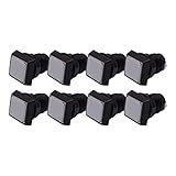 Garantie 2 ans Lot de 8 Boutons de Jeu Arcade Carré Lumineux Bordure Noire 32 mm Couleur: Blanc Retro Gaming Bartop Jeux Vidéo