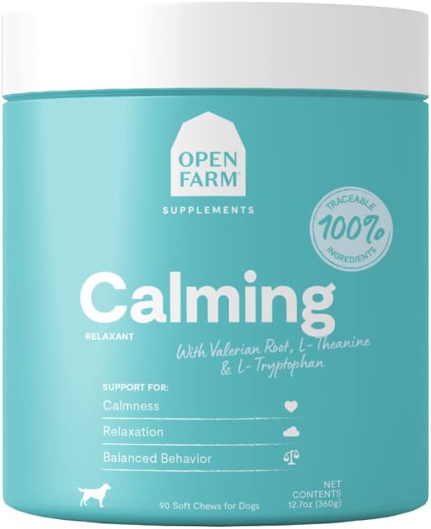 Suplemento Probiótico para Cães Open Farm Calming Chews, 90 Unidades, 360 g