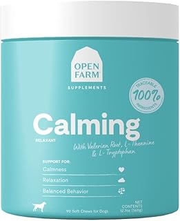 Open Farm Calming Chews, Dog Supplement, Dog Vitamins, Promote Calmness and Reduce Anxiousness Using