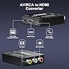 DigitPro Convertitore da RCA a HDMI, Adattatore da AV a HDMI, 1080p mini RCA AV Composito Video Audio aHDMI Adattatore Convertitore Supporta PAL/NTSC per Lettori DVD TV/Wii/PC/PS #3
