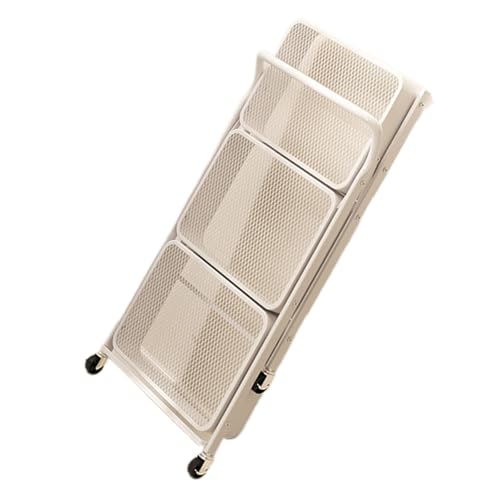 YUPEIUKLI   Carrito Plegable para Viajes con asa, Estante de Almacenamiento de Acero al Carbono, Estante de Almacenamiento móvil para Compras y Viajes