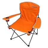 Faltstuhl Bezug aus wetterfestem Polyester - atmungsaktiv - schnelltrocknend - UV & wetterbeständig - reißfest | Bester Sitzkomfort dank hoher Rückenlehne und Armlehnen.