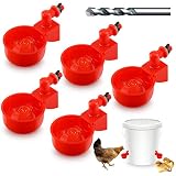 【5 Pack 】 Chicken Water Cups 3/8 Inch Automatic Chicken Water Feeder Chicken Water Bowls Chicken W