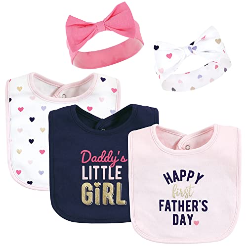 Image of Hudson Baby Unisex BabyCotton Bib and Headband or Caps Set