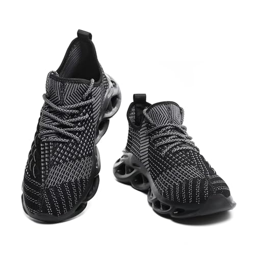 Image of Jakcuz Plus Size Men's Lightweight Walking Shoes Mesh Fish Scale Pattern Fashion Sneakers