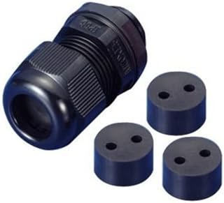 Morris 22240 Multi Conductor Cable Gland, Nylon, NPT Thread, 3/4" Thread Size, 2 Holes, 0.200"-0.256" Cable Size, 5-Pack