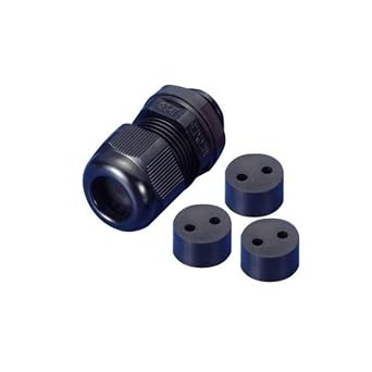 Morris 22241 Multi Conductor Cable Gland, Nylon, NPT Thread, 3/4" Thread Size, 2 Holes, 0.252"-0.343" Cable Size, 2-Pack