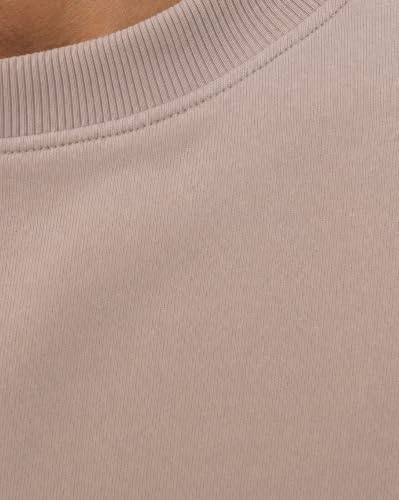 Image of Nobero Oversized Sweatshirts for Man Stylish Crew Neck | 280 GSM Rich Cotton Fleece Solid Oversized Fit Full Sleeve Sweatshirt for Men | Stylish Casual Wear Winter Sweatshirt for Men