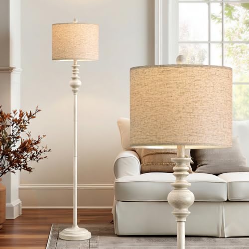 BOBOMOMO 64.25" Farmhouse Floor Lamp for Living Room, Tall Antique