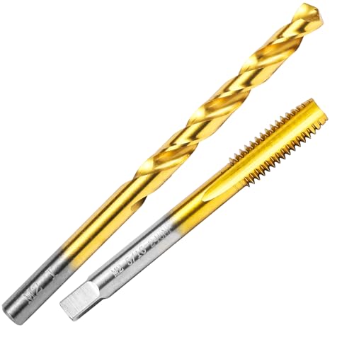 ATIVITOL 5/16"-24 UNF Tap and I Drill Bit Set, M2 HSS Threading Drill and Tap Set, Combination of Drill and Tap Kit for Stainless Steel and Metal