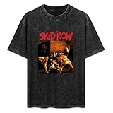 Skid Row Slave to The Grind Mens T-Shirt Unisex Graphic Black tee Shirt 3XL
