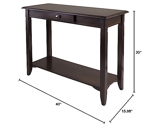 Winsome Nolan Occasional Table, Cappuccino & Wood Toby Occasional Table, Espresso #TOP7