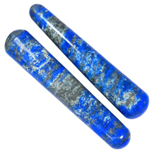 Image of Certified Lapis Lazuli Crystal Wand - Smooth Crystal Wand for Energy Healing, Chakra Balancing, Meditation and Home Decor - Crystals and Healing Stones for Gift