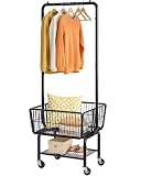 Tajsoon Rolling Cart with Hanging Rack