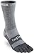 Injinji 2.0 Outdoor Midweight Crew Nuwool Socks, Charcoal & Black, Large
