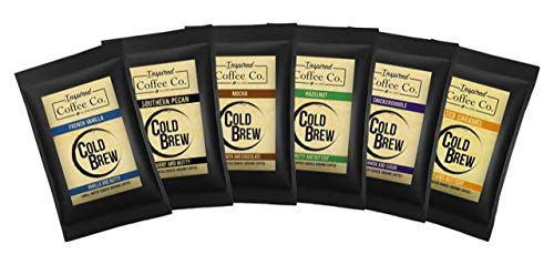 Classic Sampler Pack - Flavored Cold Brew Coffee - Inspired Coffee Co. - Coarse Ground Coffee - Six Large 4 Oz. Sample Bags #TOP10
