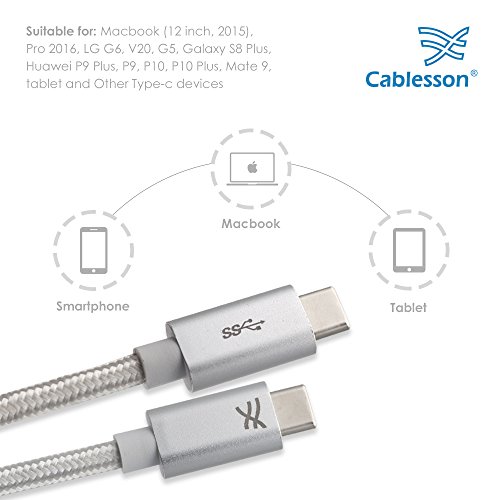 Cablesson Maestro USB-C to USB-C Cable 3.2ft (1m) USB Type C Cable Hi-speed for USB Type-C Devices Including LG G5 - Image 3