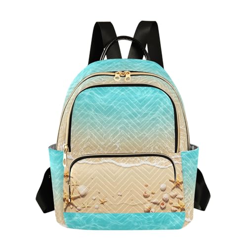 Sac à dos plage pour femme multicolore matelassé moderne en taille M