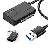 cable adaptateur sata a usb 3.0 Diseño práctico y cable resistente: El cable sata a usb 3.0 para discos duros incorpora un cable USB fijo de aprox. 50 cm, ofreciendo mayor flexibilidad durante el uso. El indicador LED azul muestra el estado de funcionamiento del dispositivo. Además, el puerto DC integrado permite conectar alimentación adicional para discos de mayor consumo.