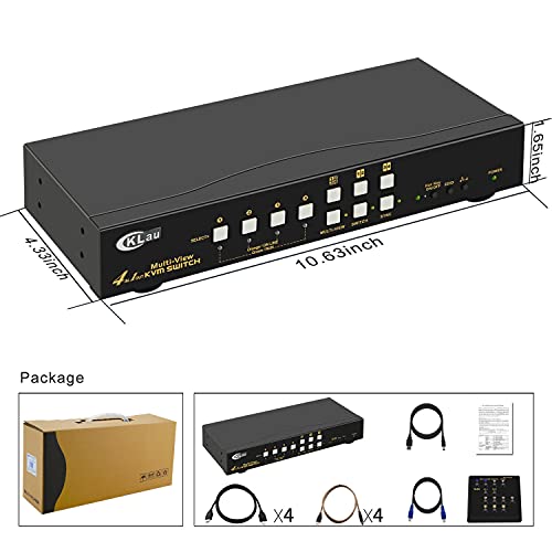 Commutateur KVM 4K multi-vues avec synchronisation multi-ordinateurs