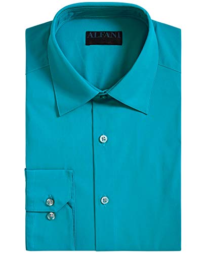 Alfani Mens Blue Collared Slim Fit Dress Shirt S 14/14.5-32/33 #TOP20