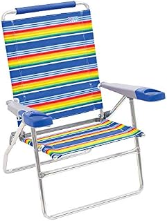 Rio Beach 4-Position 15" Tall Folding Beach Chair - Stripe