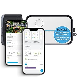 Rachio 3 Smart Bundle: Includes Rachio 3rd Generation-8 Zone Smart Sprinkler Controller (Alexa Compatible w/ Hyperlocal Weather Intelligence Plus & Rain Skip) & Rachio Weatherproof Outdoor Enclosure
