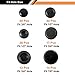 141 Pcs Auto Body Black Plastic Hole Plug Button and Flush Mount Sheet Metal Plug Assortment Kit - Fits Hole Size 1/2