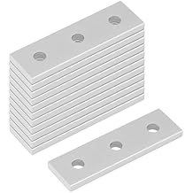 12 Pcs 3 Hole Joining Plate, Straight Plate for 2020 T Slot Aluminium Extrusion Profile