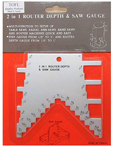 Router Table Saw Circular Saw - Depth Gauge - 3 In 1 Step Tool for Woodworking Projects - Helps Make Your Saw Set Up Fast Easy and Accurate by TOFL