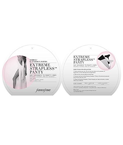 Fashion Forms Women's Strapless Panty 2-Pack, Nude/Black, Large/X-Large