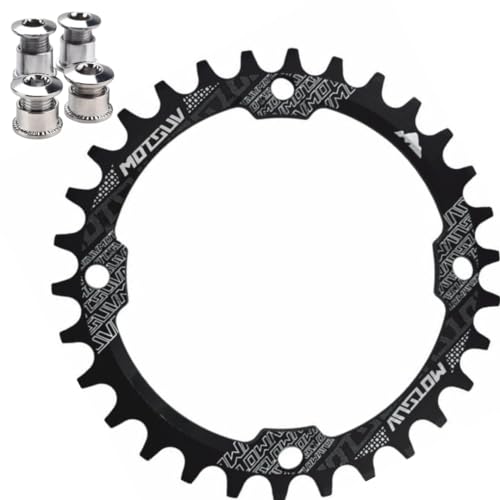 Coroa Single Única Narrow Wide Bcd 104mm 32 34 36 38 Mountain Bike Bicicleta MTB (Preto, 36d)