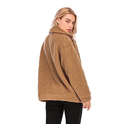 Comeon Women's Faux Fur Jacket Shaggy Jacket Winter Fleece Coat Outwear Shaggy Shearling Jacket #TOP5