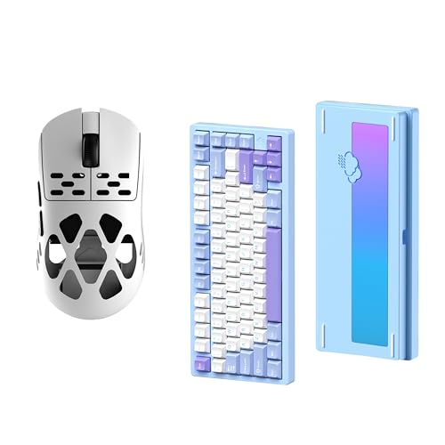 AJAZZ AM3 MAX�Q�[�~���O�}�E�X(White)�{WOBKEY Rainy 75 ���J�j�J���L�[�{�[�h(Color (�u���[ �p���z��))