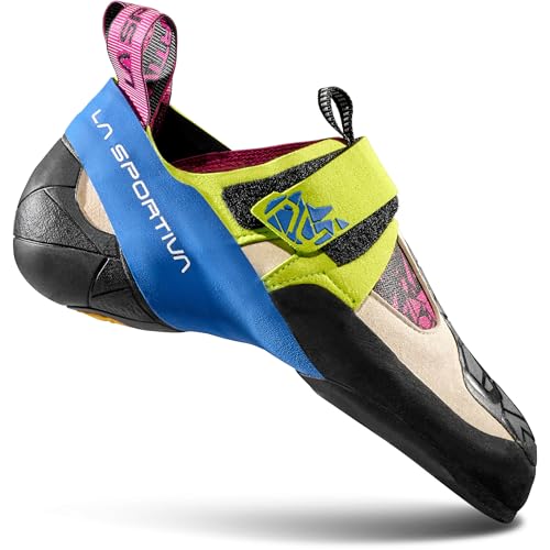 LA SPORTIVA Donna Skwama Scarpe da Arrampicata, Apple Green-Cobalt Blue, 42