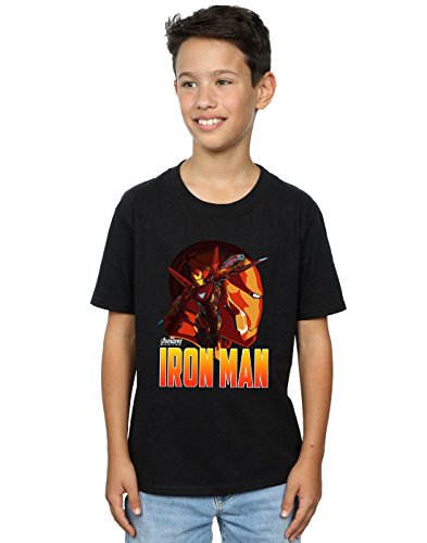 Image of Marvel Boys Avengers Infinity War Iron Man Character T-Shirt Black 5-6 Years